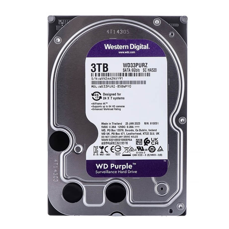 Ổ cứng chuyên dụng 3TB Western Purple WD33PURZ